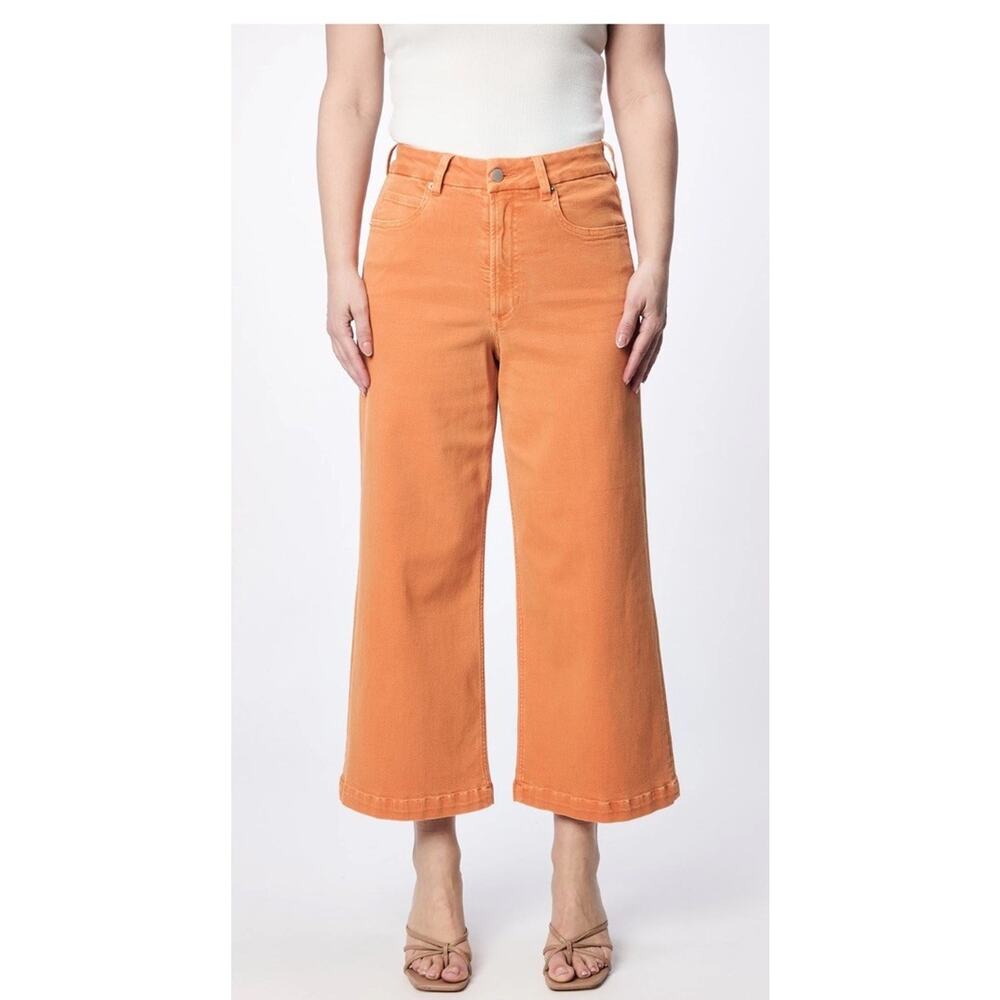 Dear John Denim Audrey Super High Rise Cropped Wide Leg Jeans Size 29